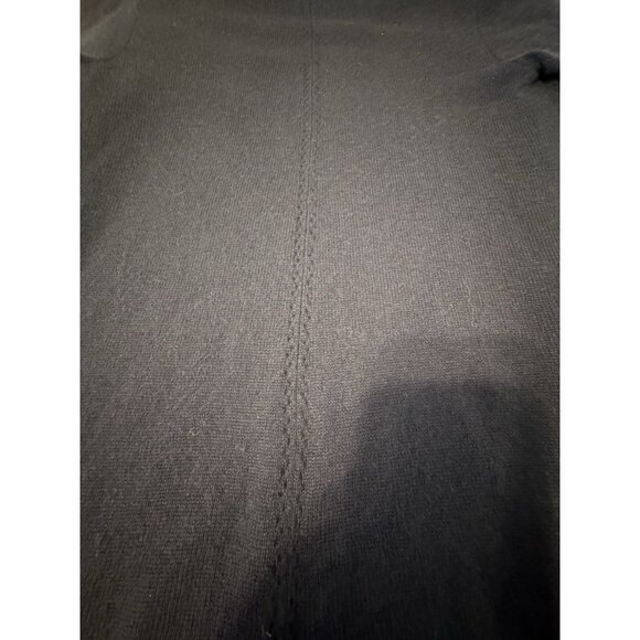 Lily Pulitzer 100% Cashmere Open Cardigan Navy Shawl collar ruffle Hem Eyelit - Picture 13 of 14